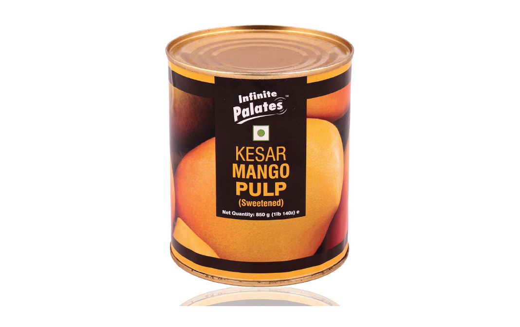 Infinite Palates Kesar Mango Pulp    Container  850 grams